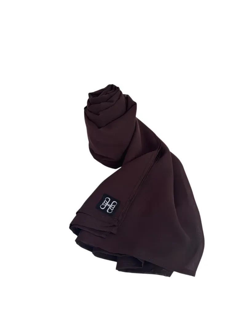 حجاب شيفون بلون Mahogany Brown
