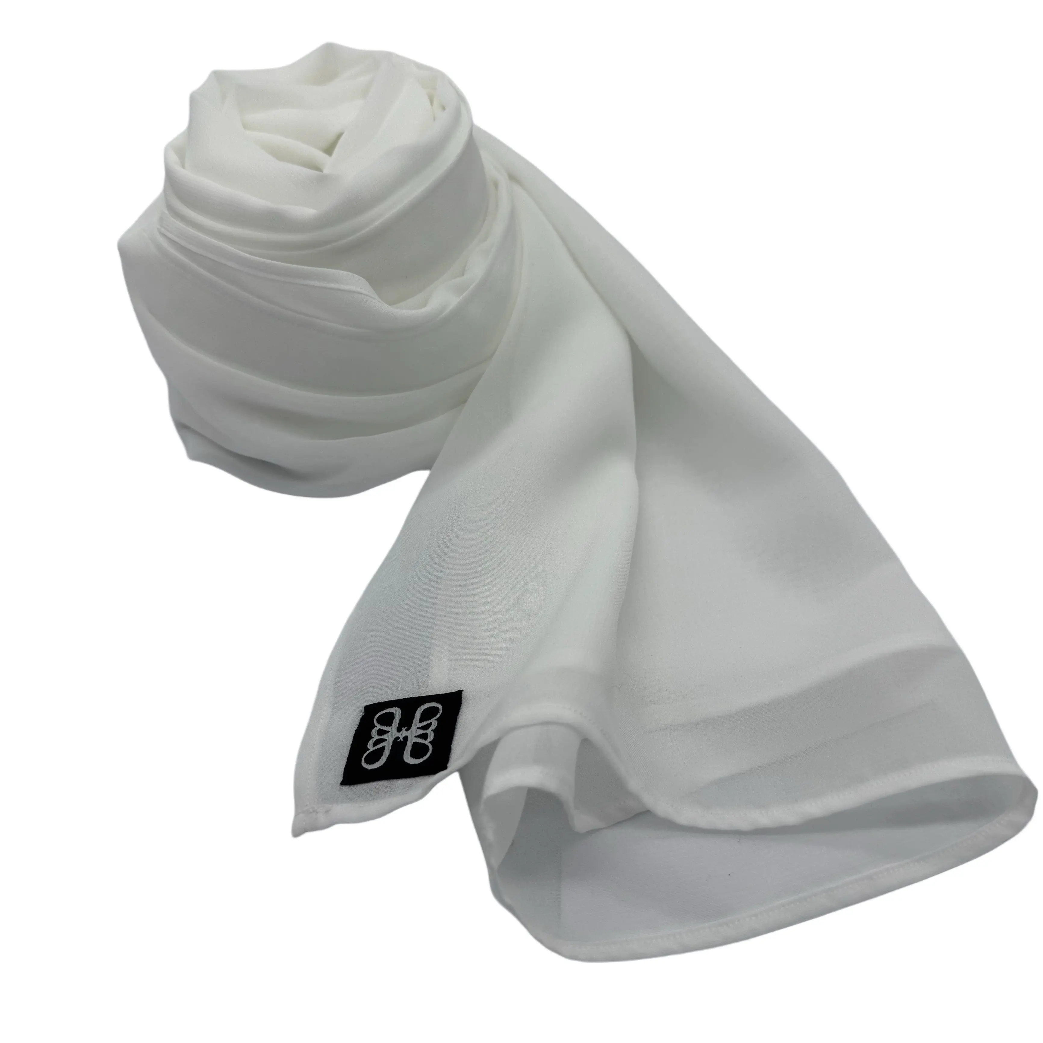 حجاب شيفون بلون Pearl White