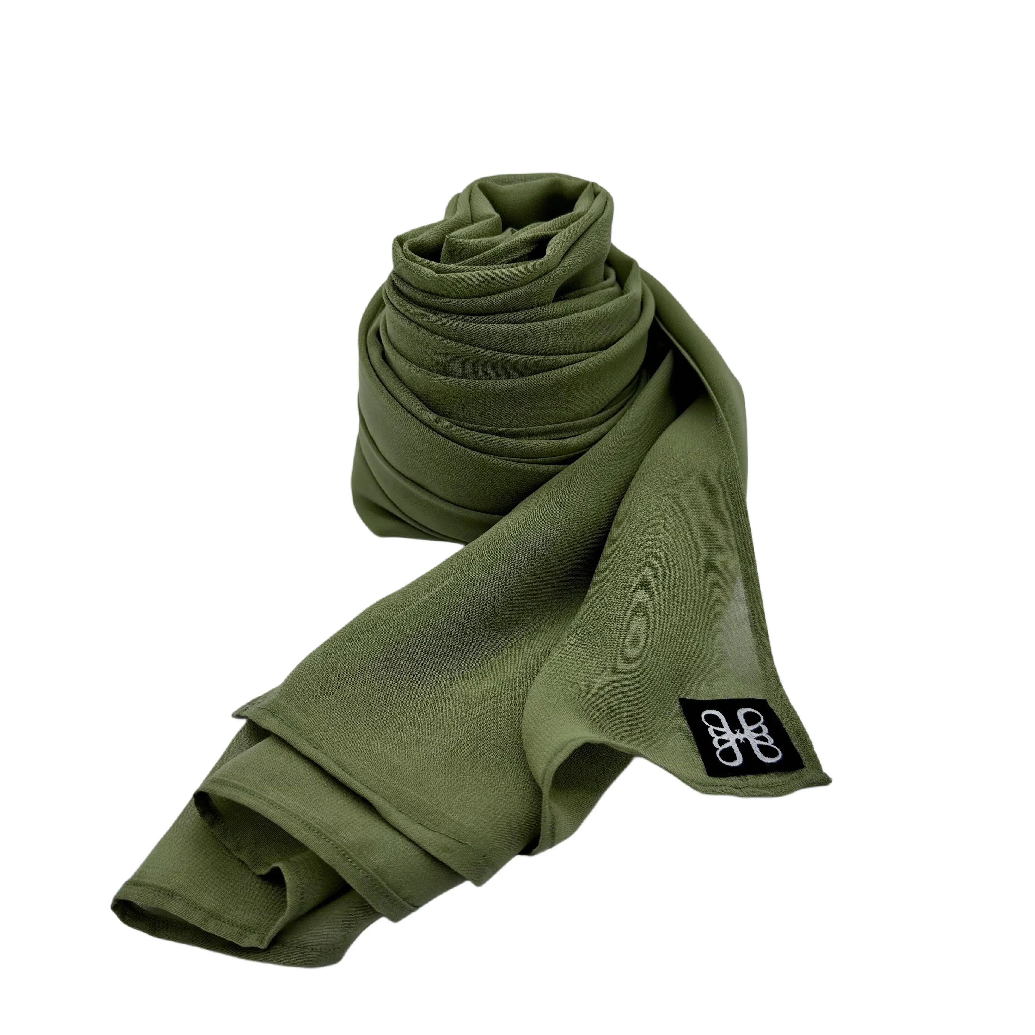 حجاب شيفون بلون Olive Green