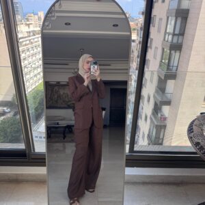 Serine Blazer linen set