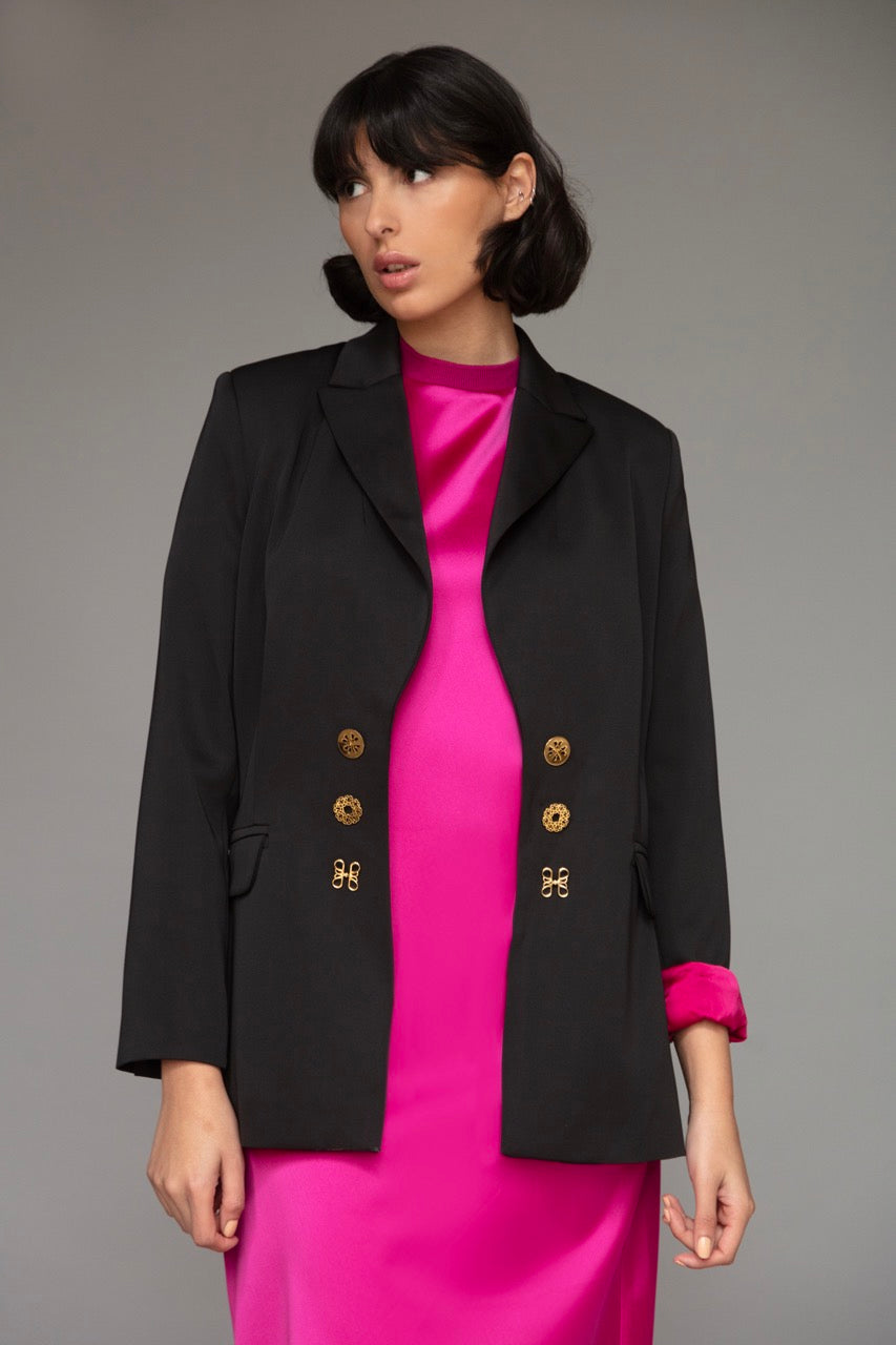 Camellia Blazer in Black - Image 2