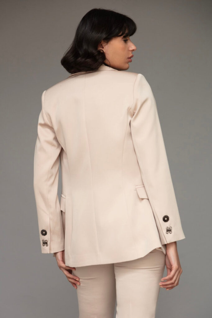 Camellia Blazer in Ecru