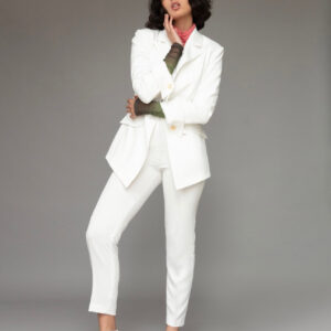 Farasha Blazer in Pearl White