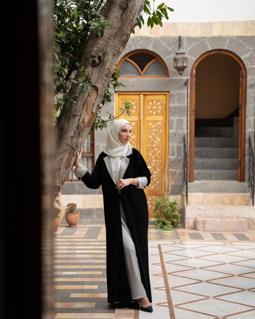 Yasmina Abaya in Black Velvet