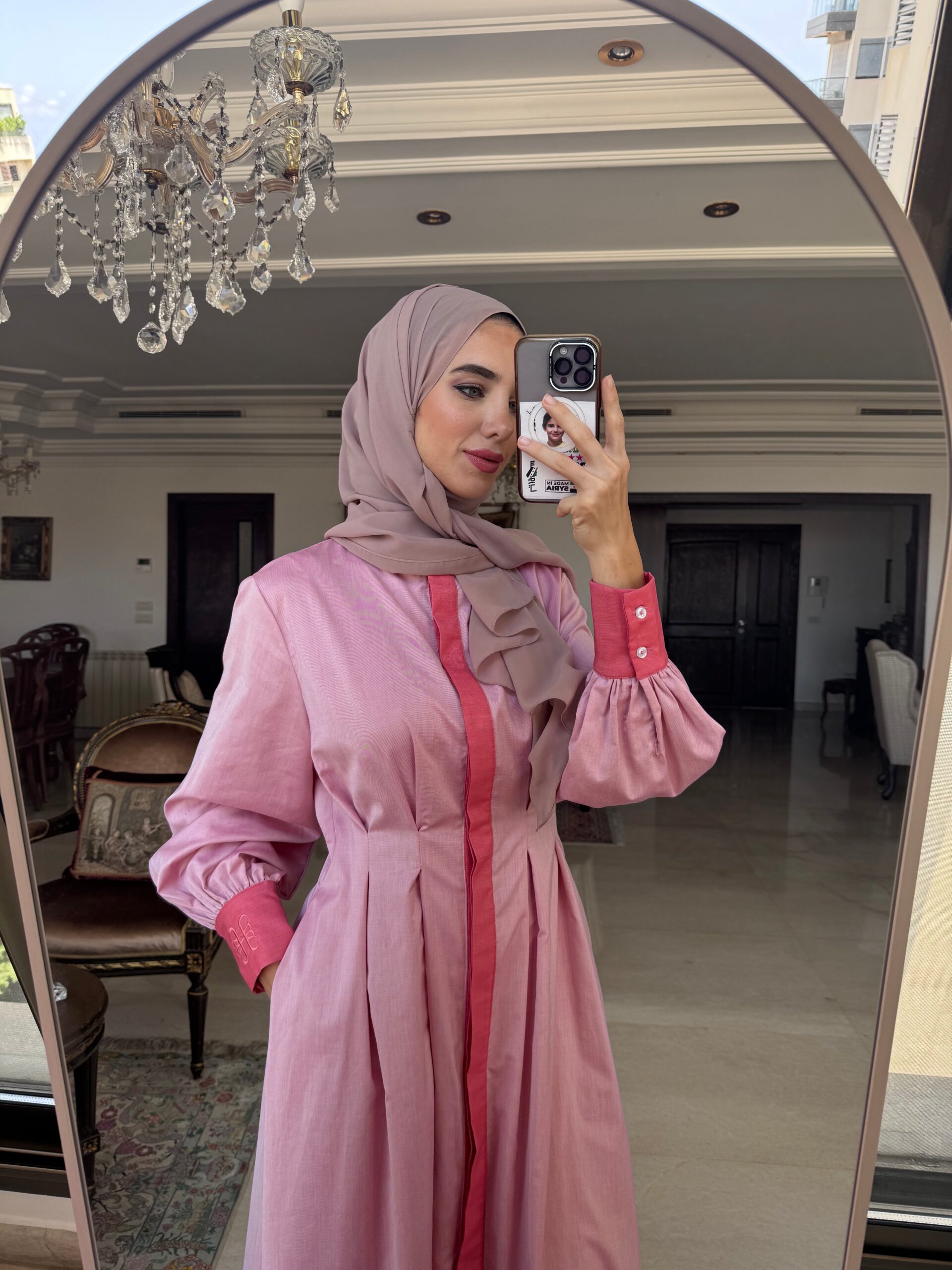 Noor midi dress in rose bonbon - Image 4
