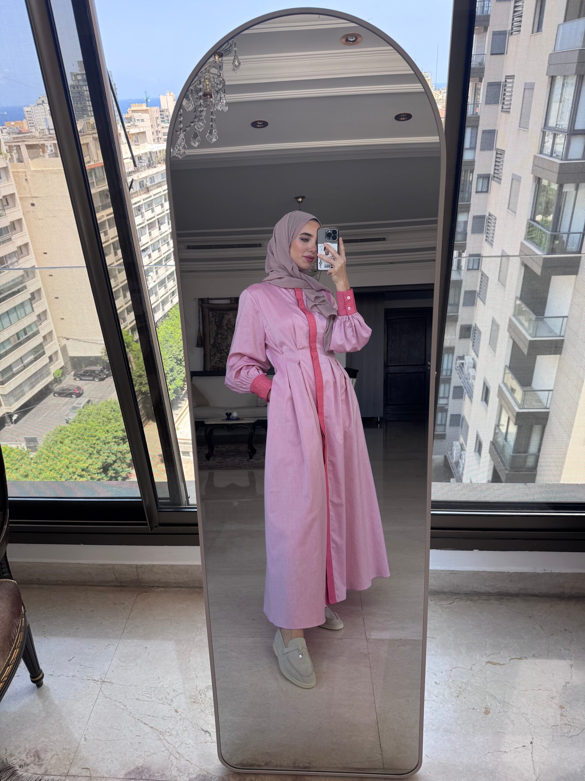 Noor midi dress in rose bonbon - Image 3