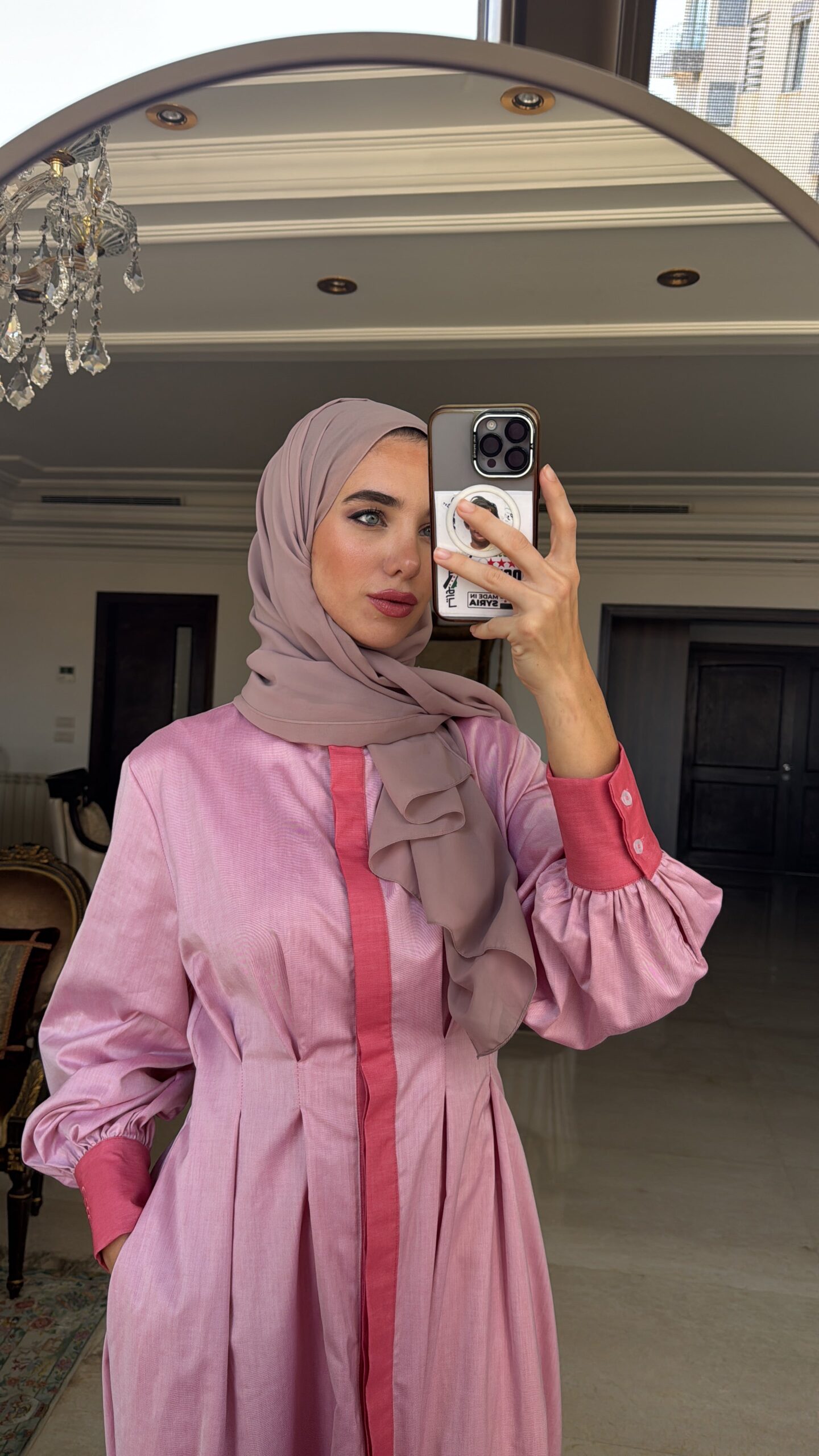 Noor midi dress in rose bonbon - Image 2