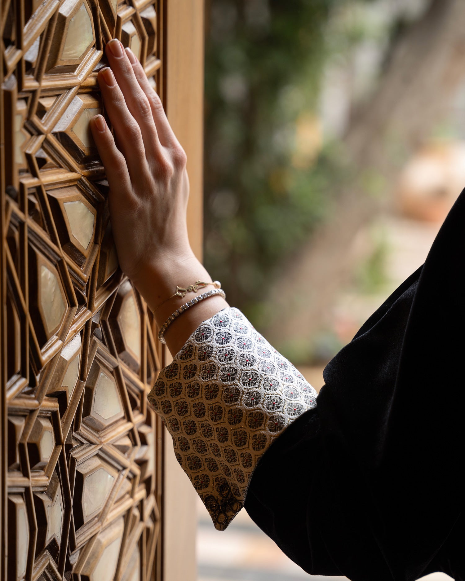 Yasmina Abaya in Black Velvet - Image 4