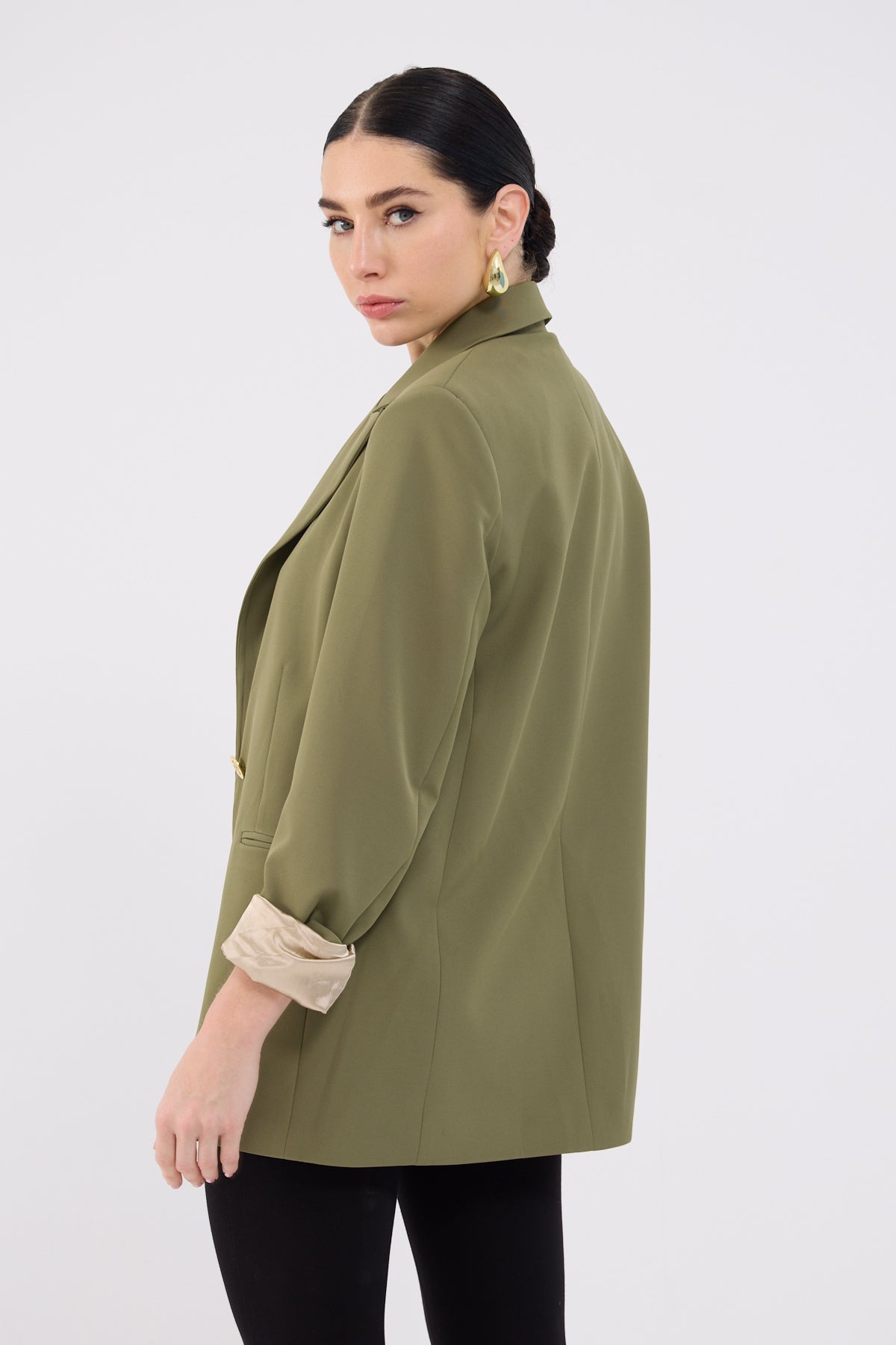 Diana Blazer in Olive Green - Image 5