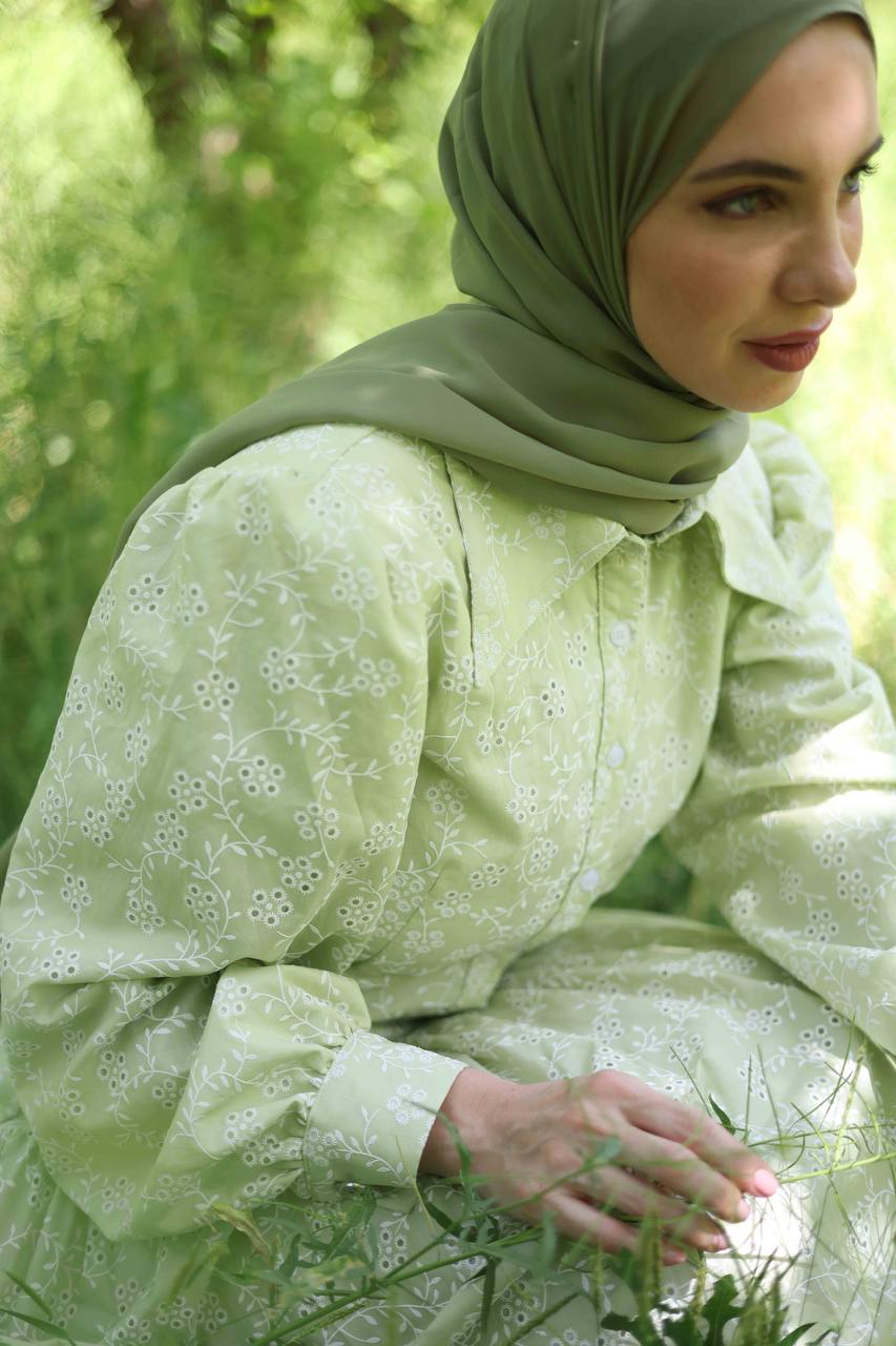 Areej Floral Set in Sage Green - Image 5