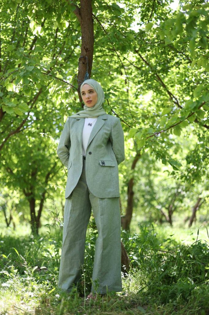 Aleen Linen Blazer Set
