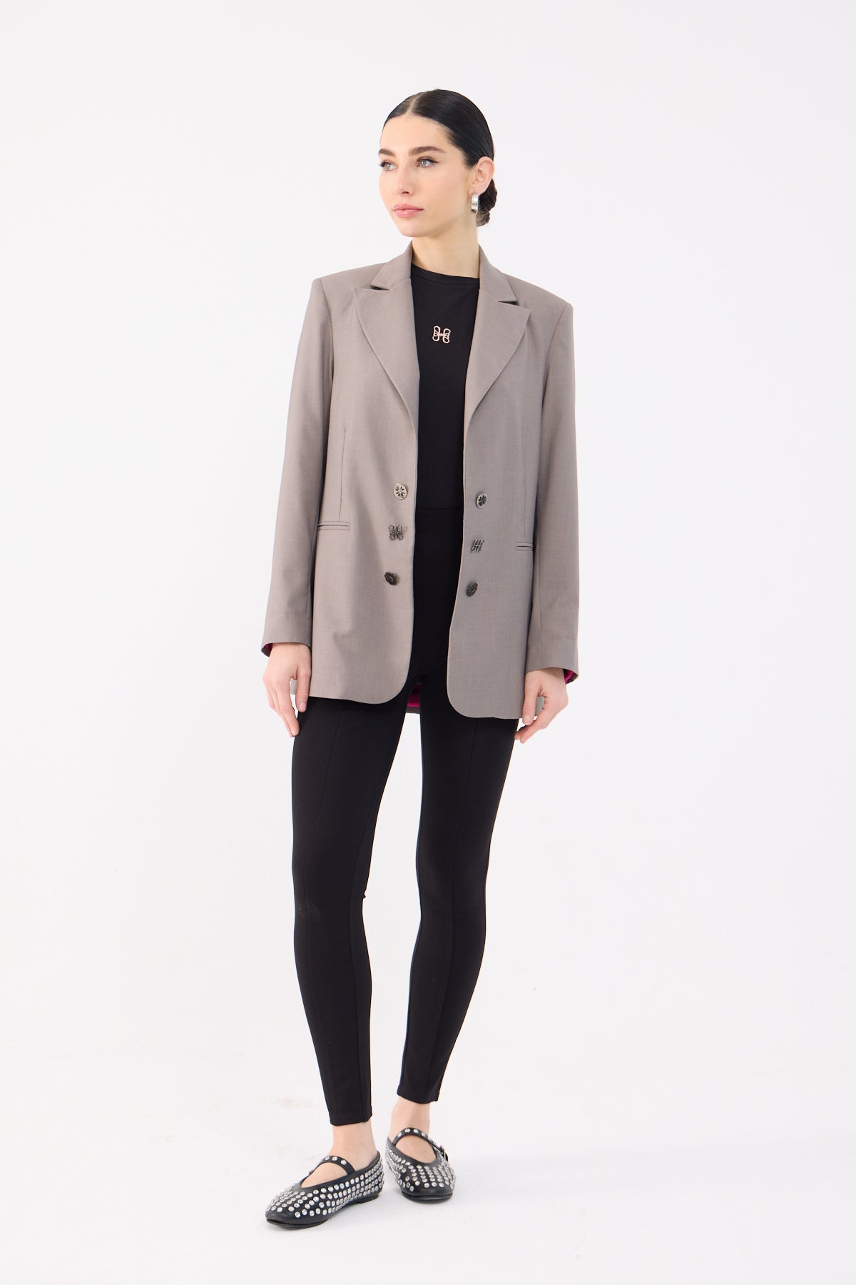 Diana Blazer in Mink Grey - Image 6