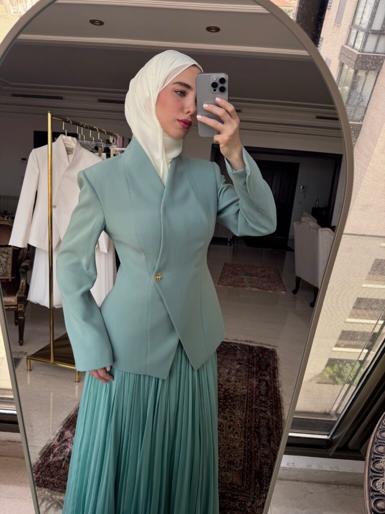 Perla Set in Tiffany Green