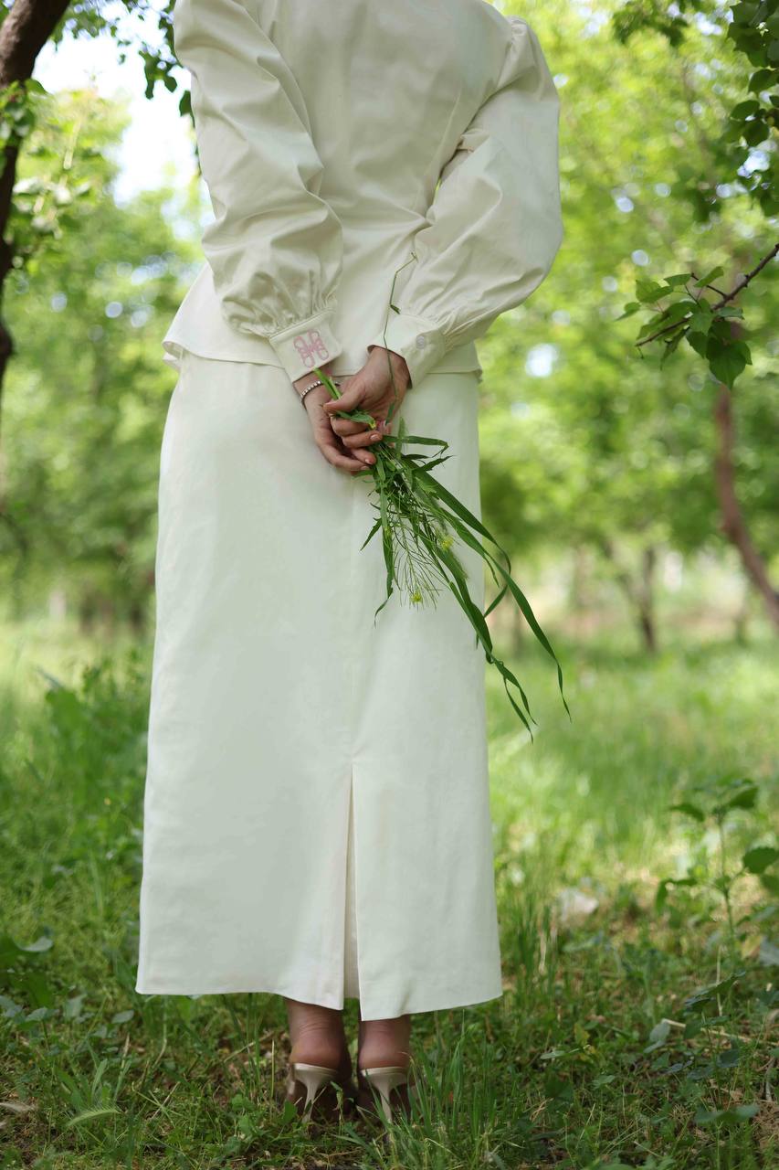 Dana Poplin Set in Pearl White - Image 4