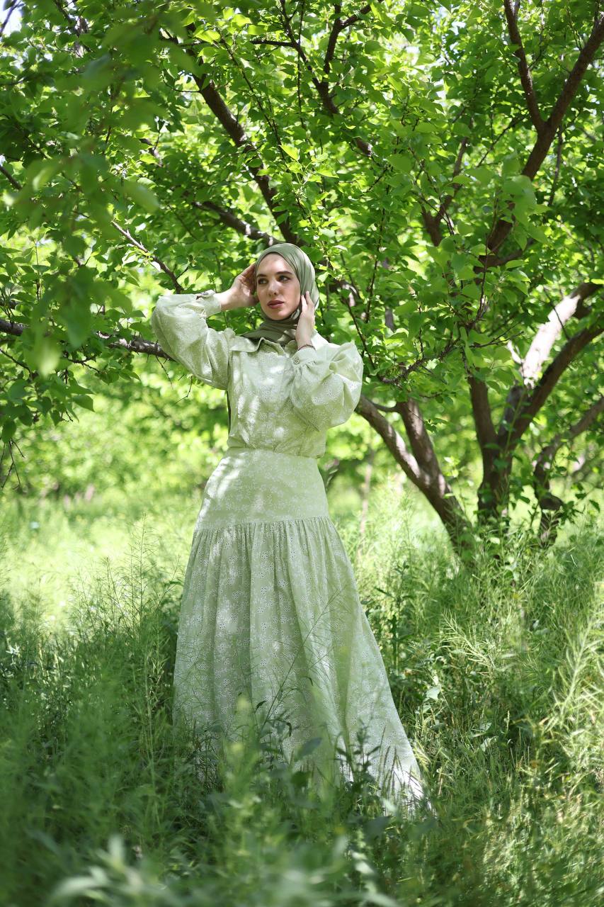 Areej Floral Set in Sage Green - Image 6