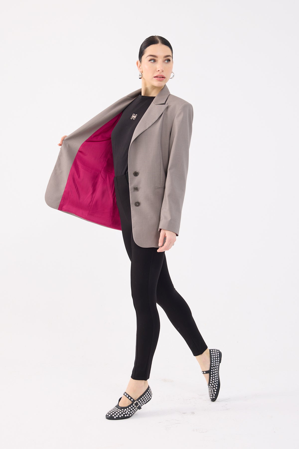 Diana Blazer in Mink Grey - Image 2