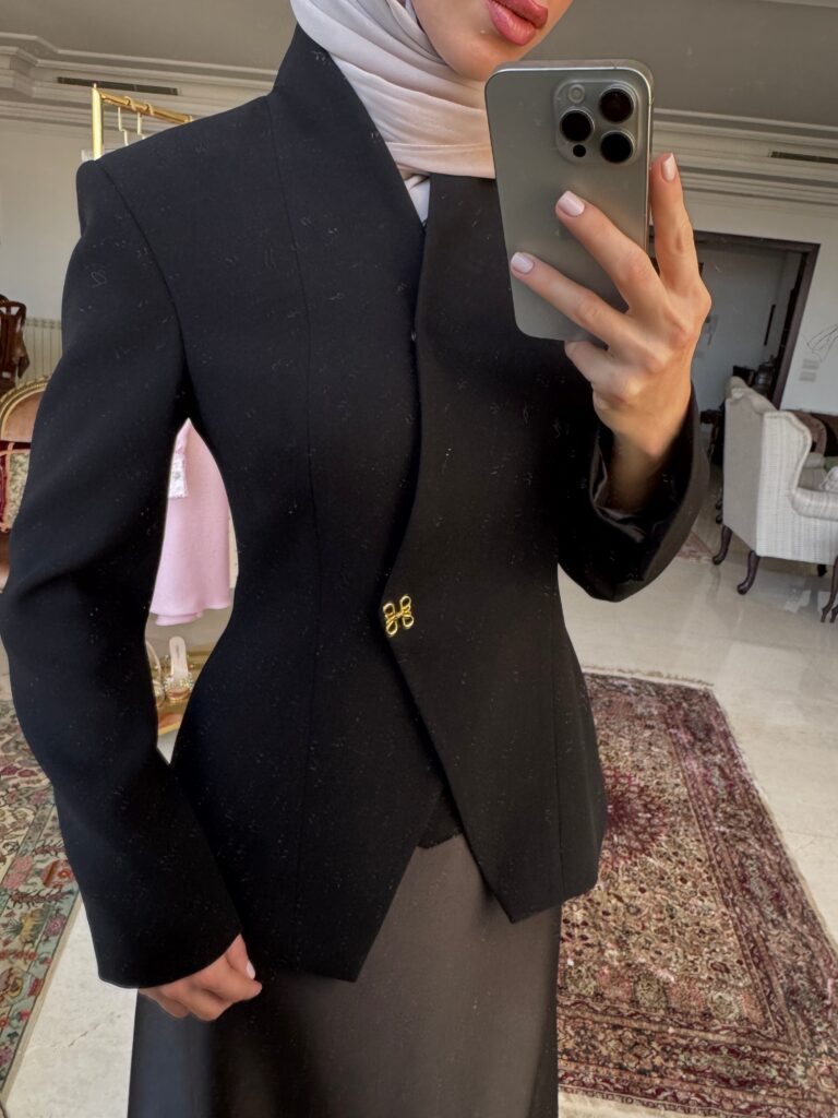Perla Blazer Set in Black