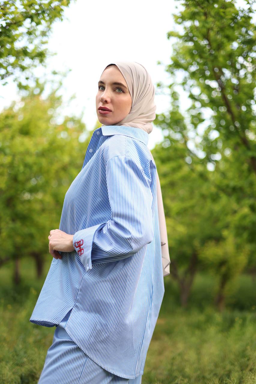 Talia Blue Striped Set - Image 5