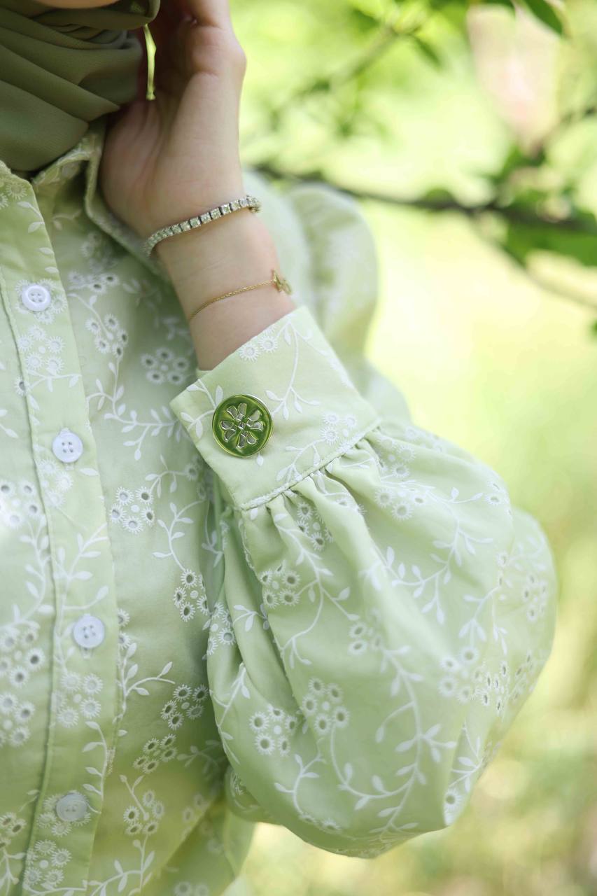 Areej Floral Set in Sage Green - Image 2