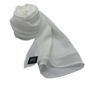 Pearl White Chiffon Hijab