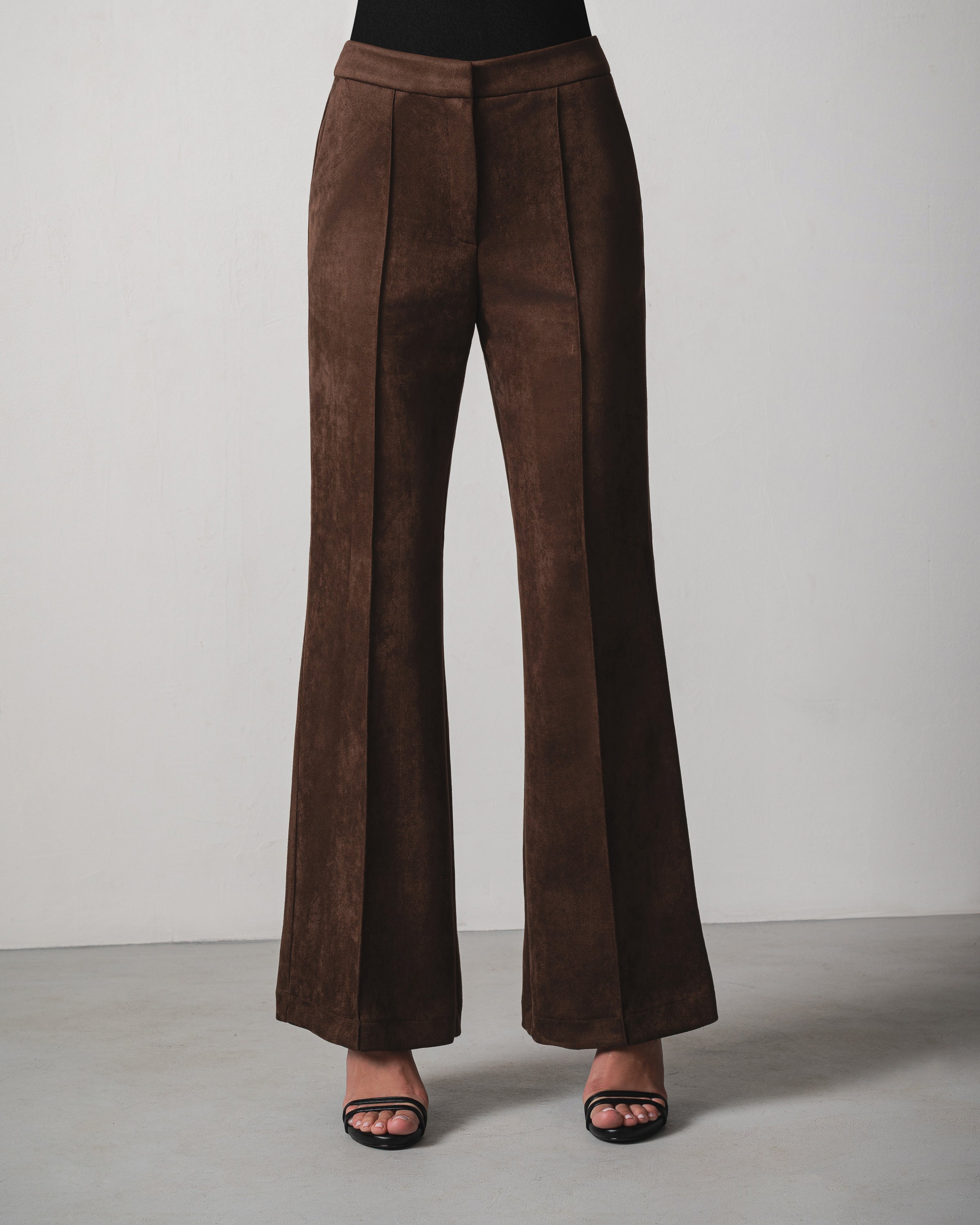 Laila Suede Set in Chocolate Brown - Image 3
