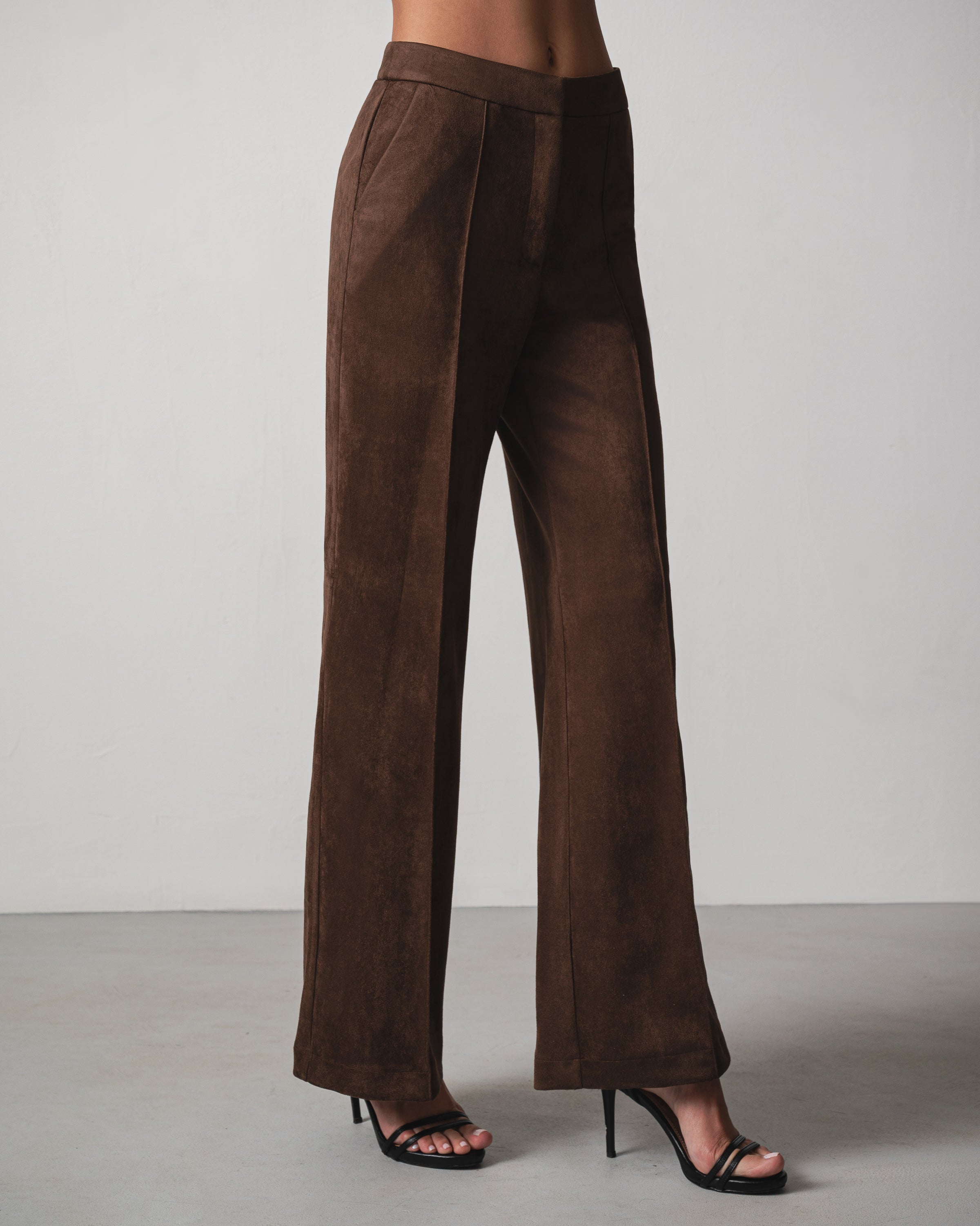 Laila Suede Set in Chocolate Brown - Image 4