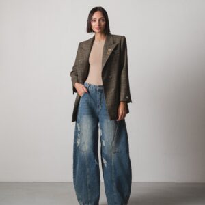 Lina Oversize Plaid Blazer