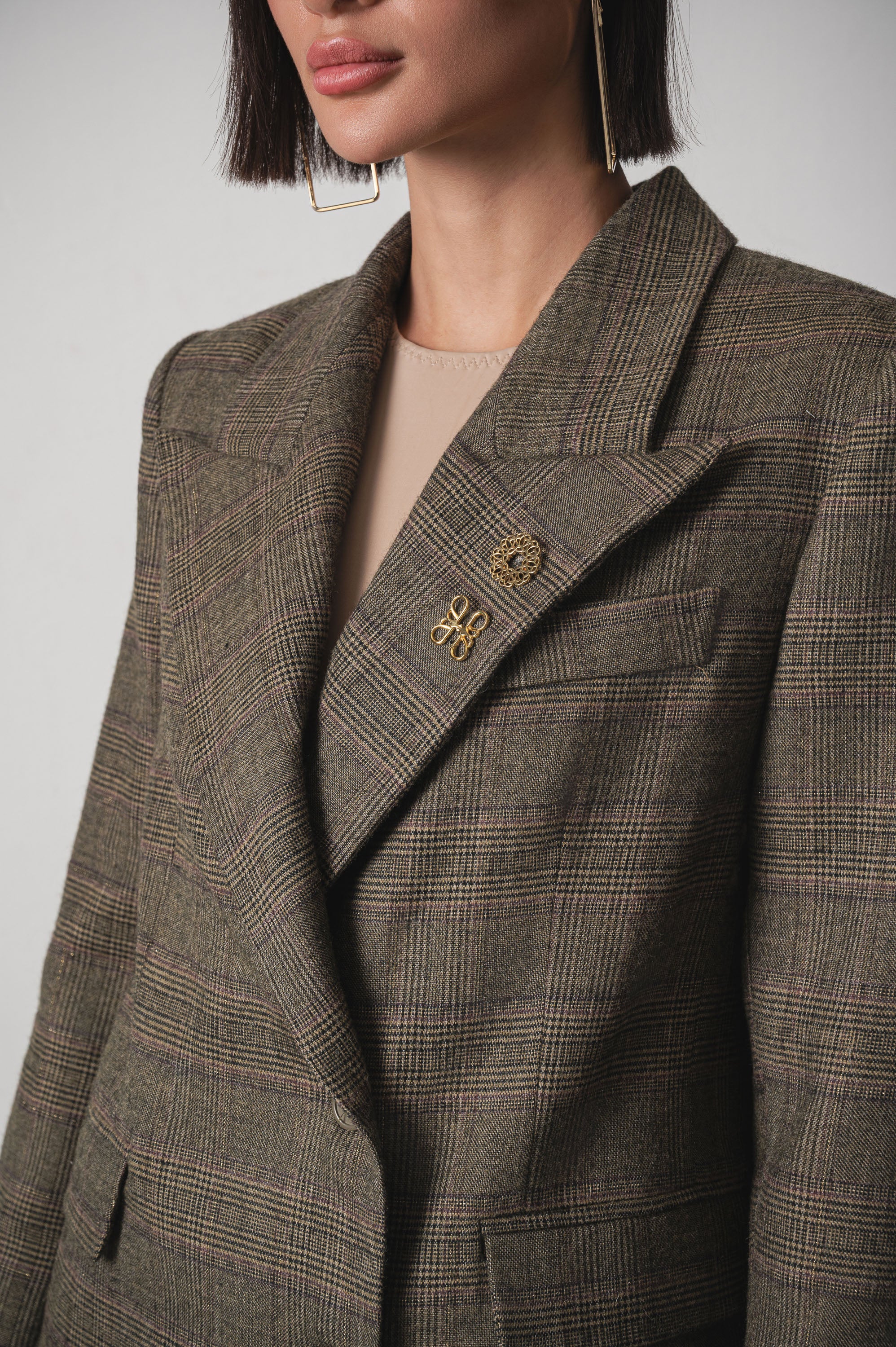 Lina Oversize Plaid Blazer - Image 4