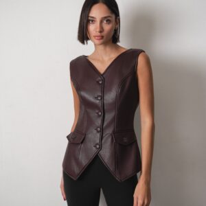 Aya Leather Vest