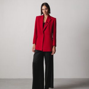 Kiraz Blazer in Cherry Red