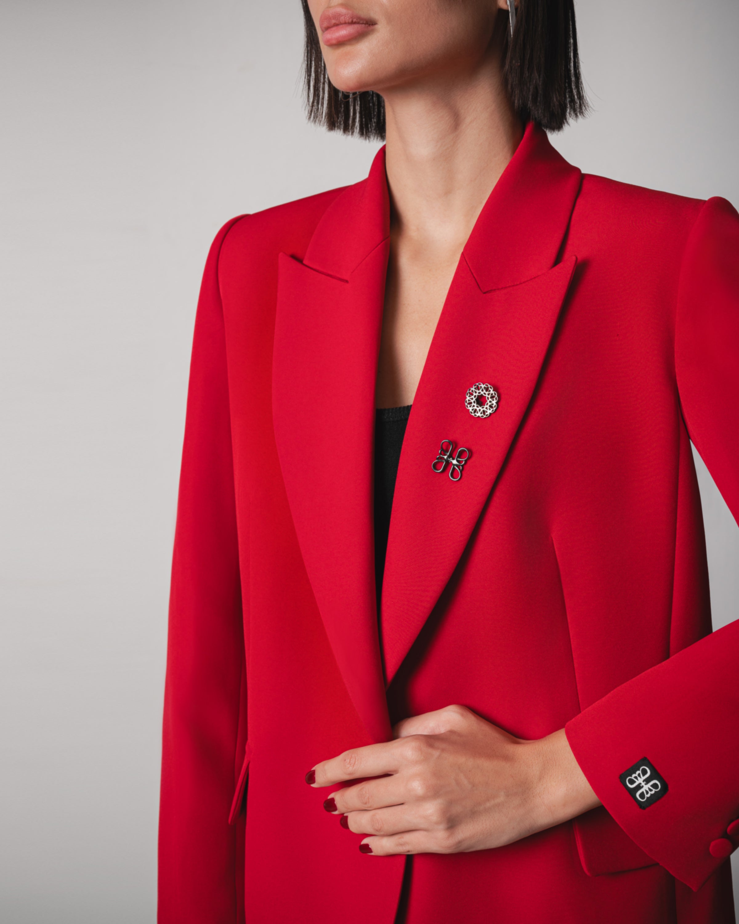 Kiraz Blazer in Cherry Red - Image 3