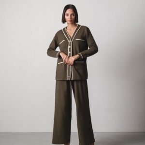 Maya Triko Set in Olive Green