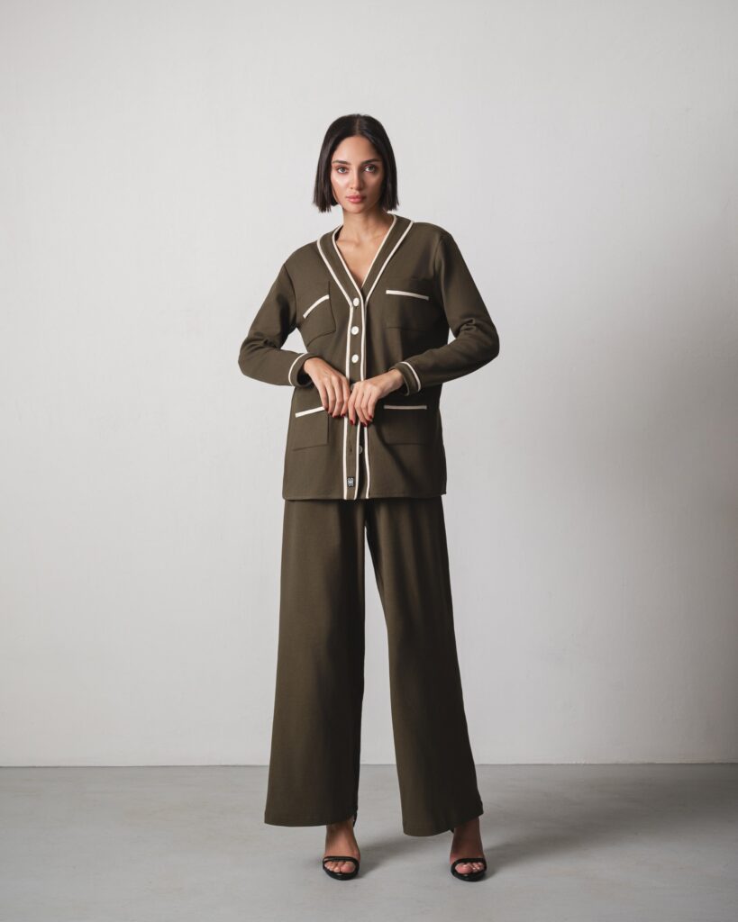 Maya Triko Set in Olive Green