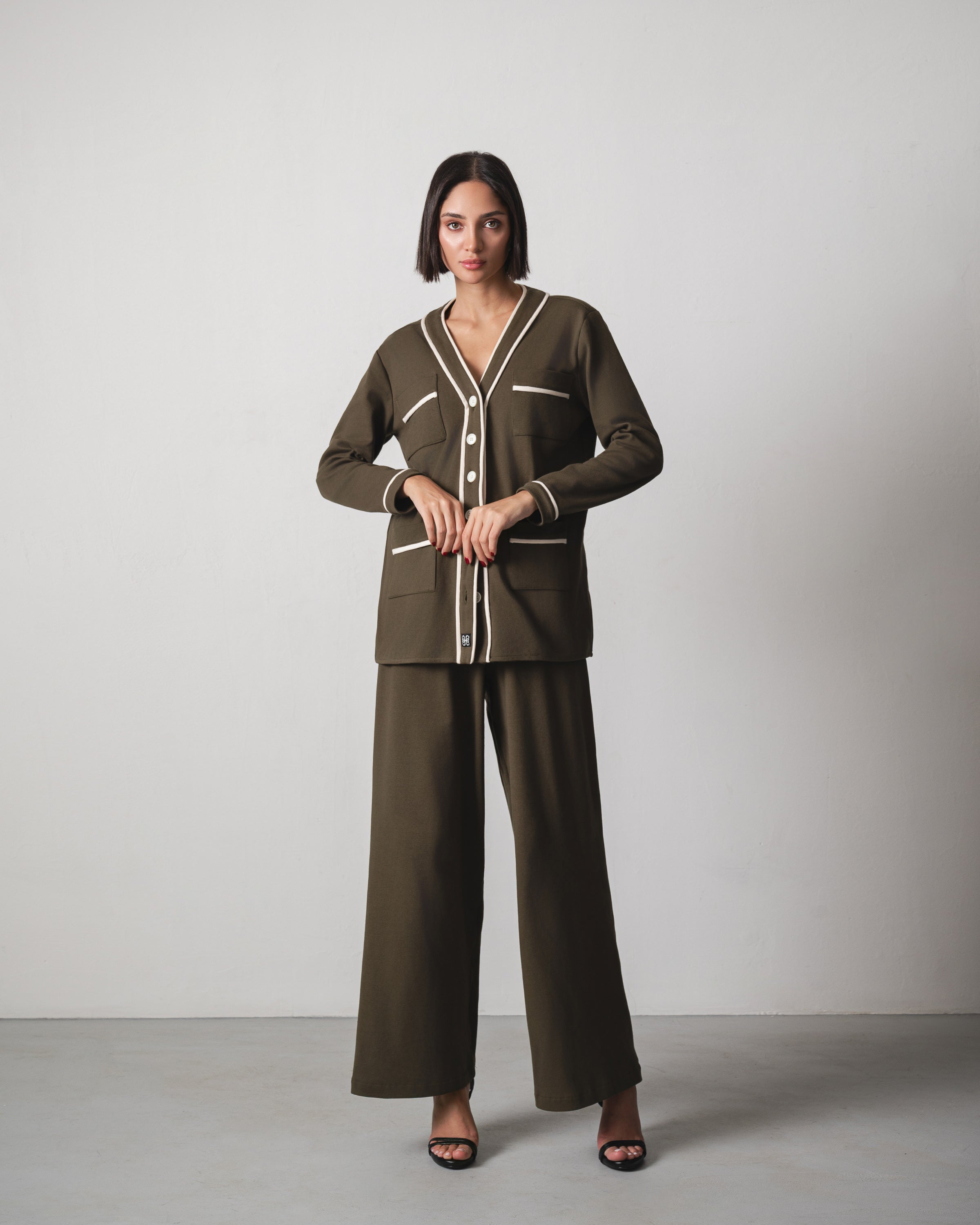 Maya Triko Set in Olive Green
