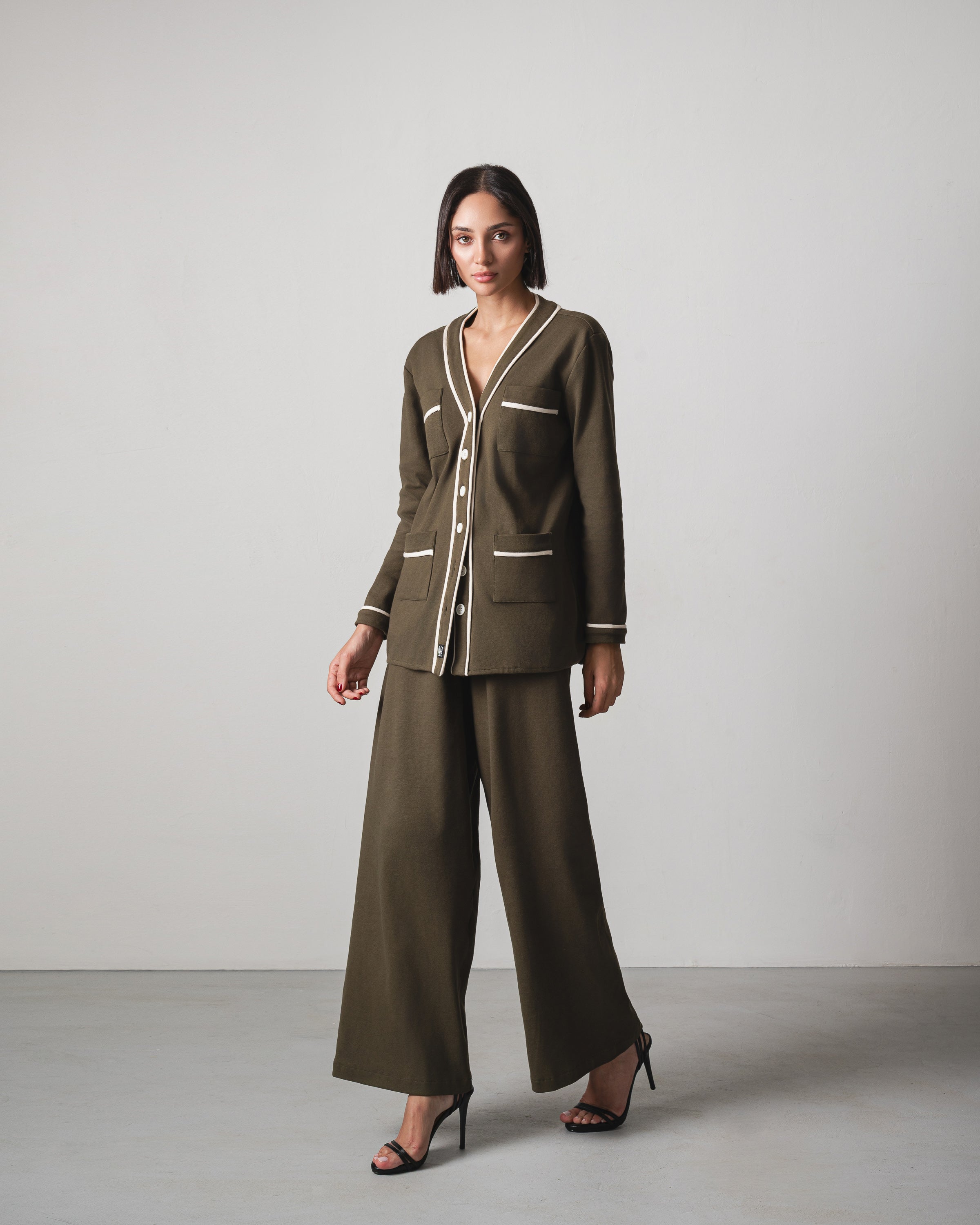 Maya Triko Set in Olive Green - Image 2