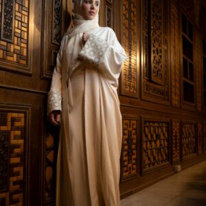 Jouri abaya in almond beige