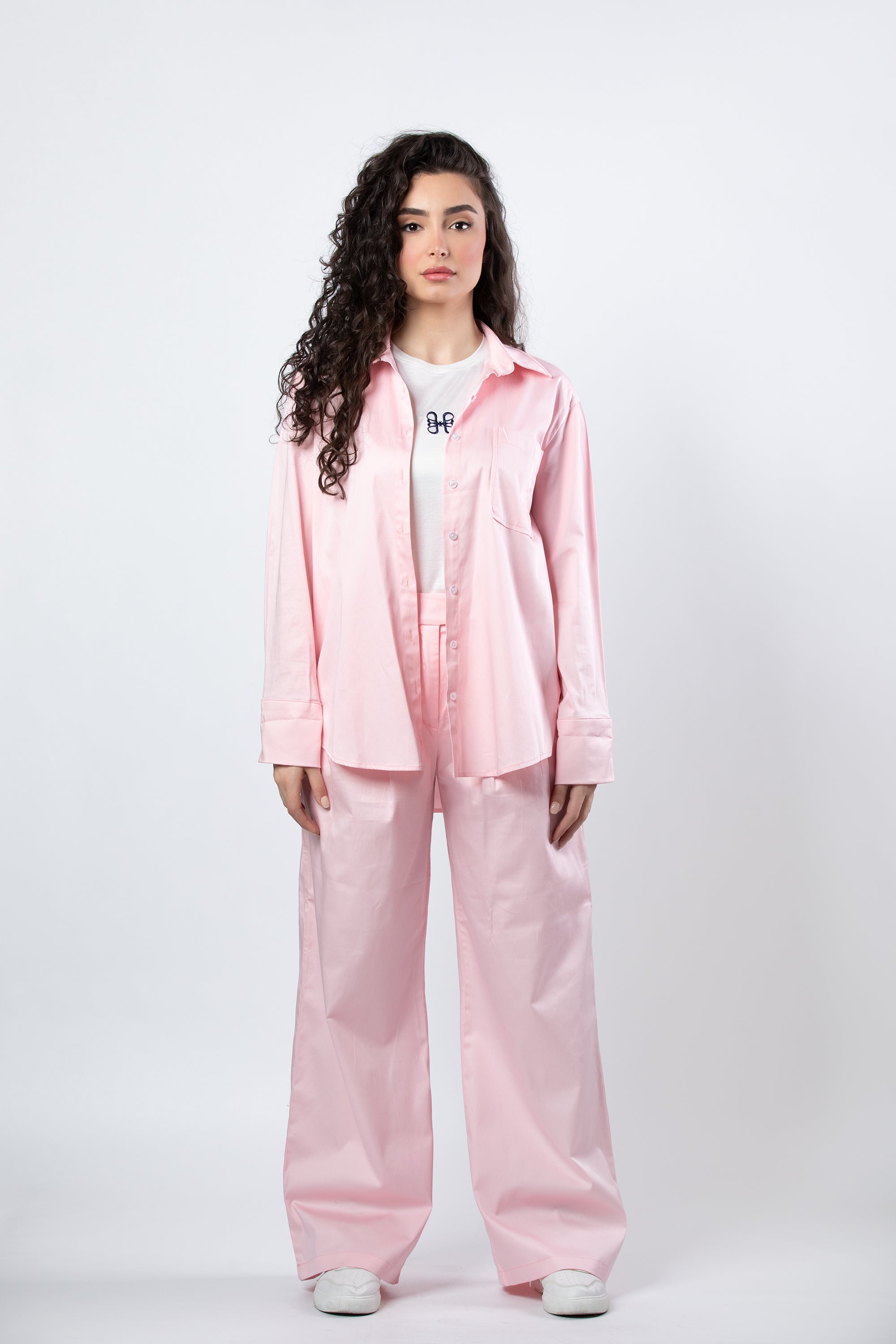 Nasma poplin set in powder pink - Image 6