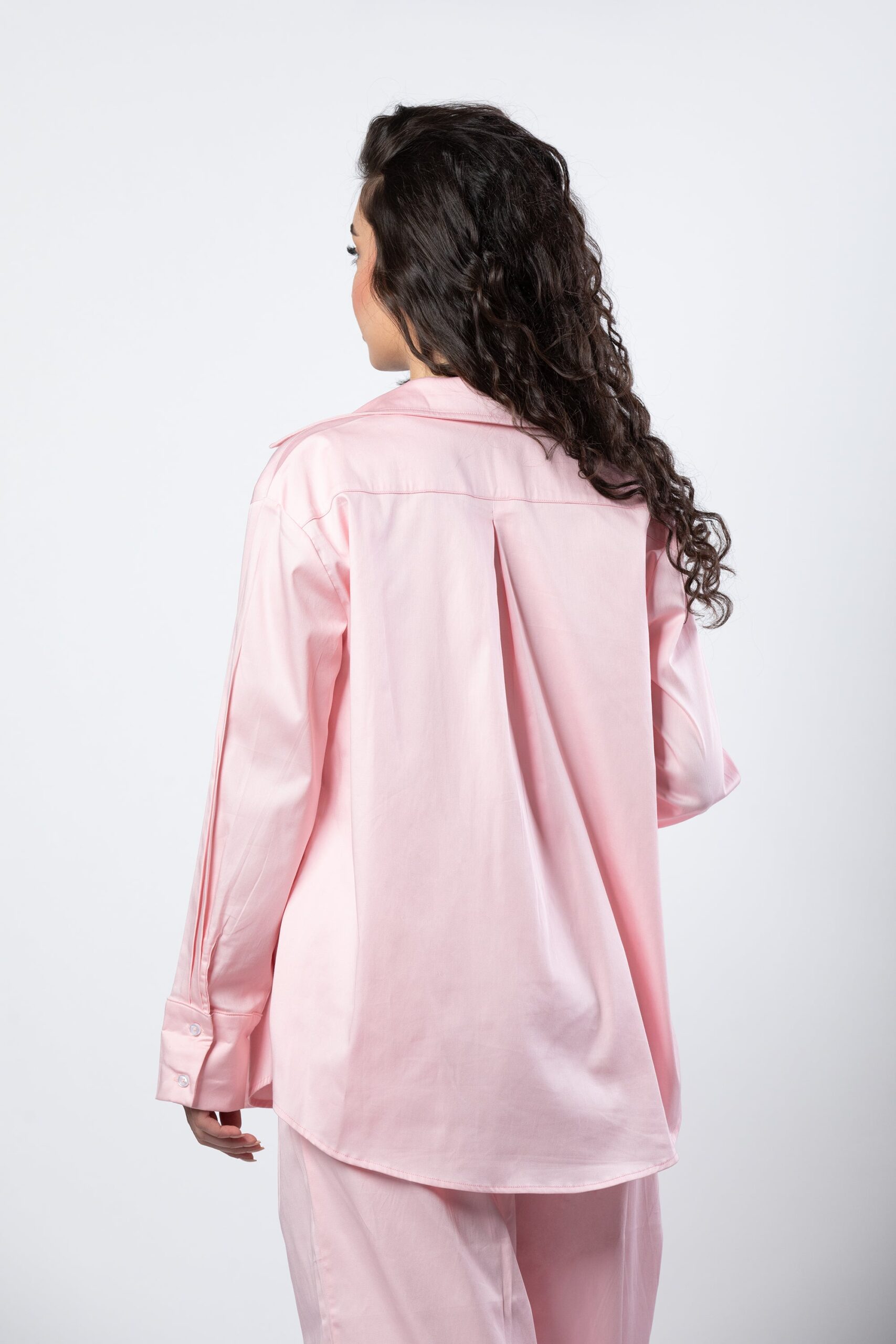 Nasma poplin set in powder pink - Image 3