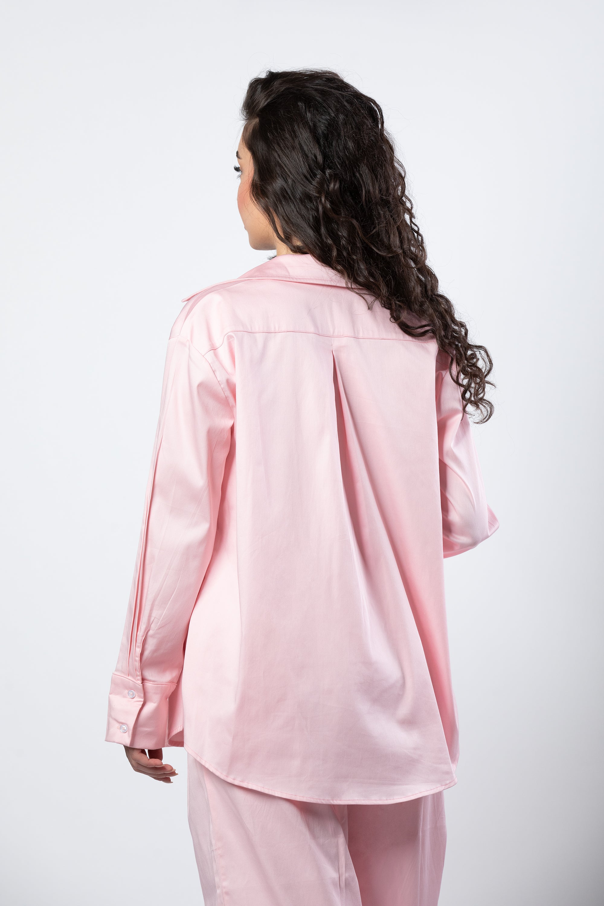 Nasma poplin set in powder pink - Image 3
