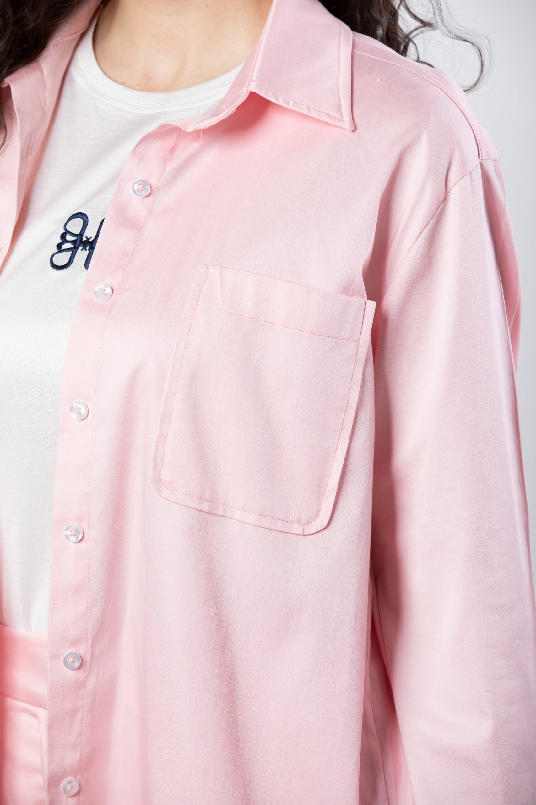 Nasma poplin set in powder pink - Image 5