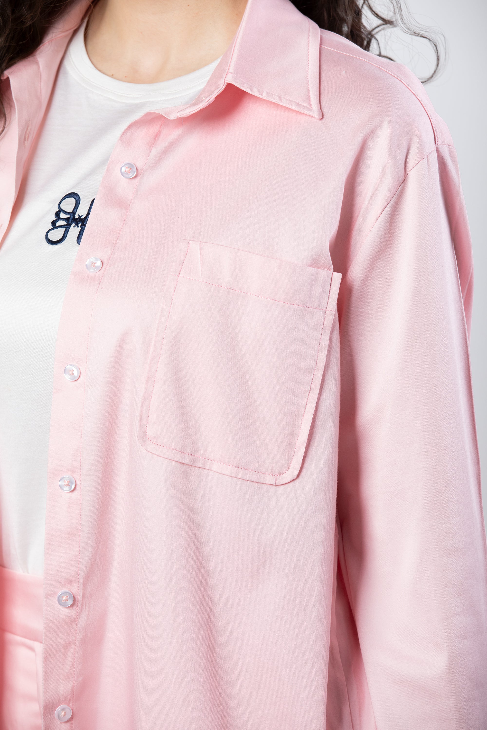 Nasma poplin set in powder pink - Image 5
