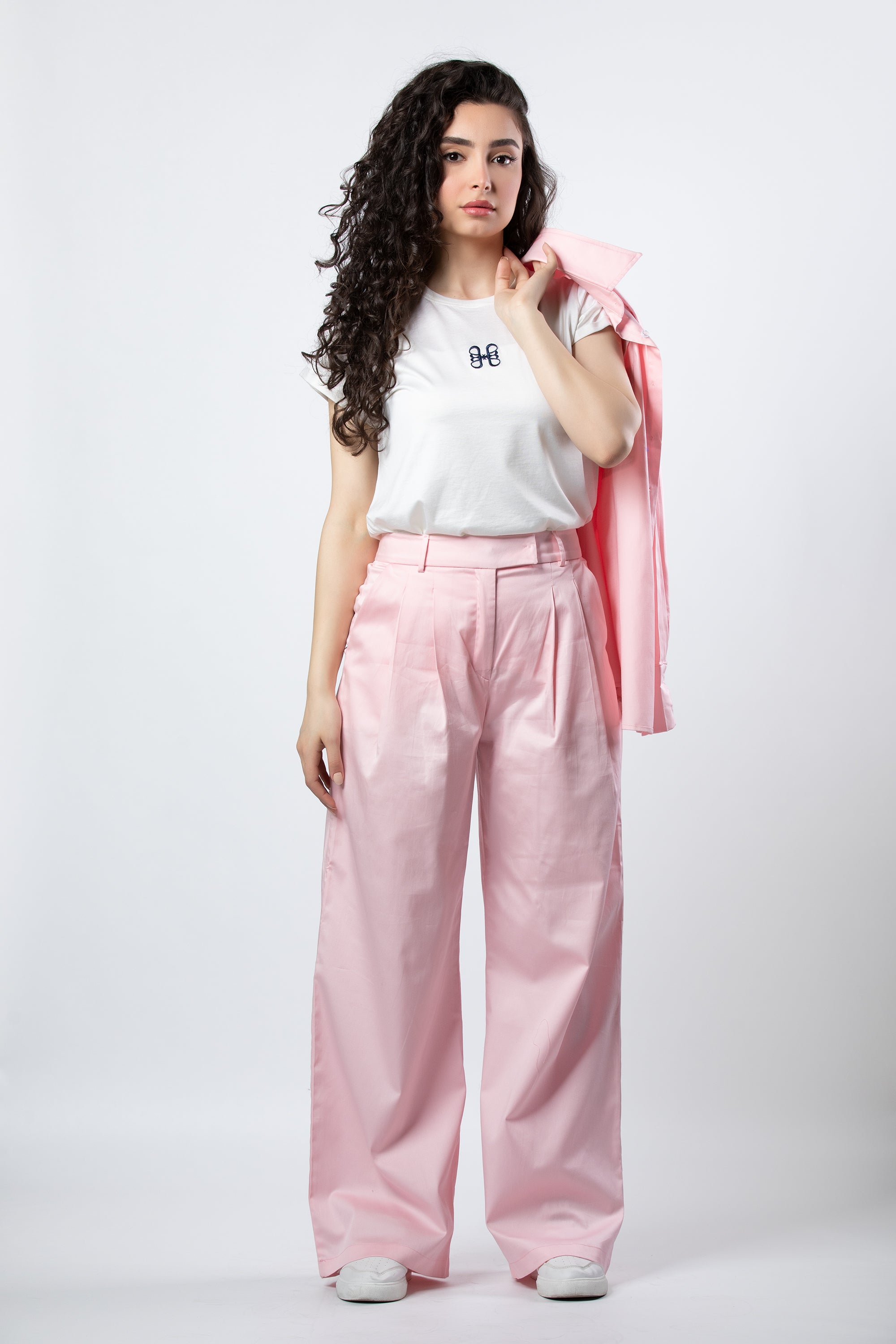 Nasma poplin set in powder pink - Image 8