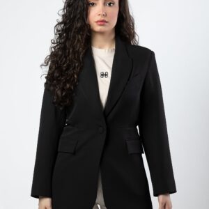 Aleen fitted blazer in black