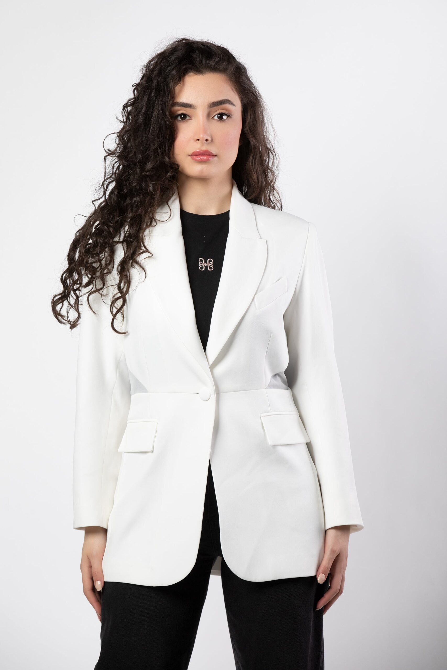 Aleen fitted blazer in crisp white - Image 7