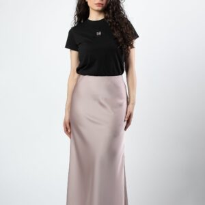 Aseel satin maxi skirt in dusty pink