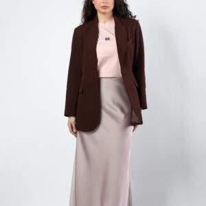 Aleen fitted blazer in mocha mousse