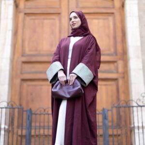 Jouri Abaya in burgundy