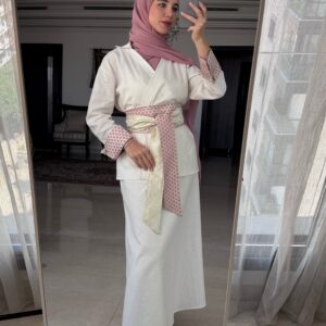 Julia Linen Set with Brocade