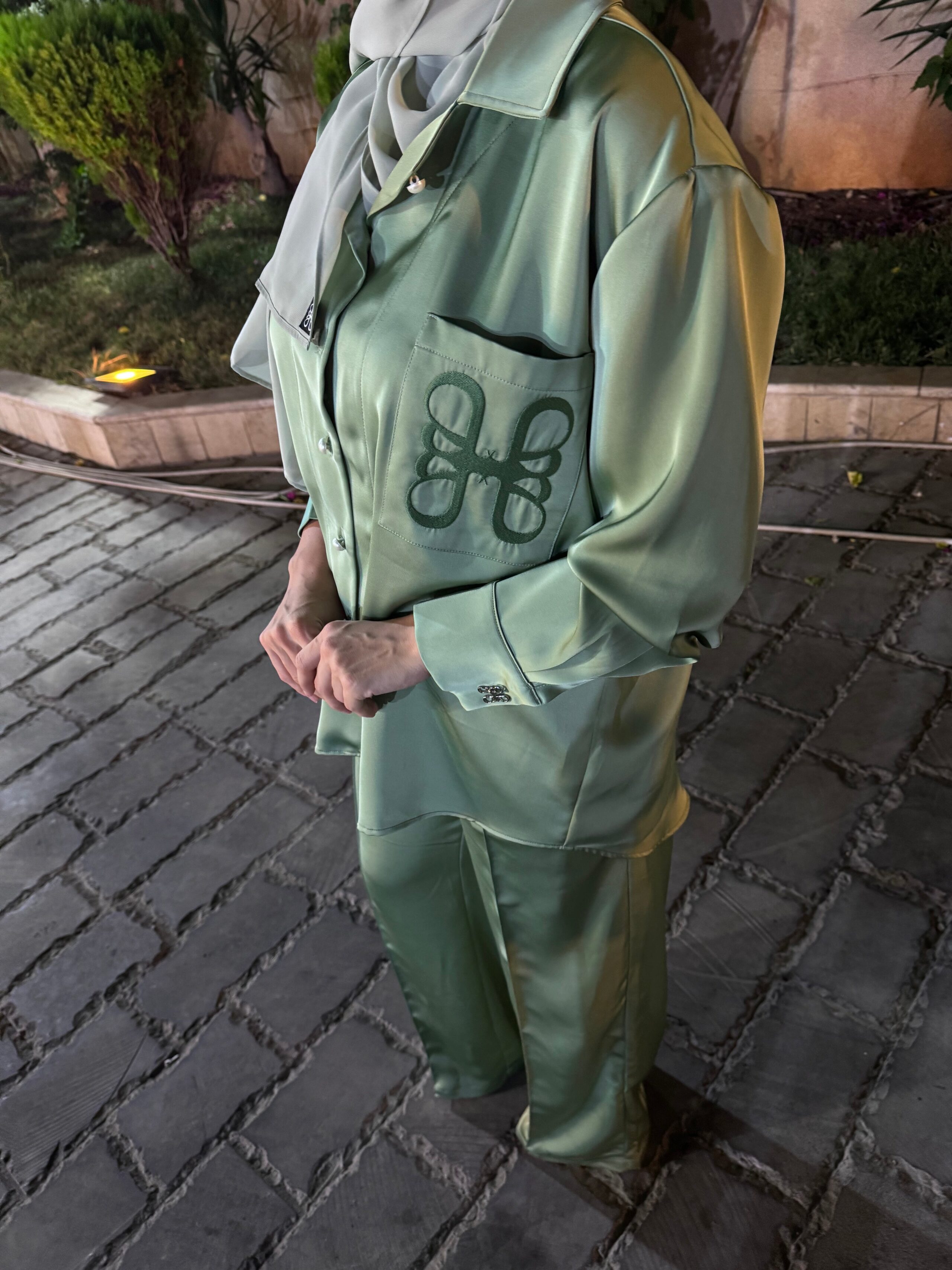 Zeina Set in pistachio green - الصورة 2